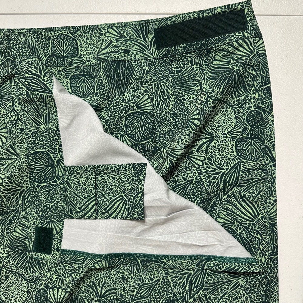 RipSkirt Hawaii Wrap Skirt Tropical Botanical Print Quick Dry Green Length 3 L - Picture 5 of 6